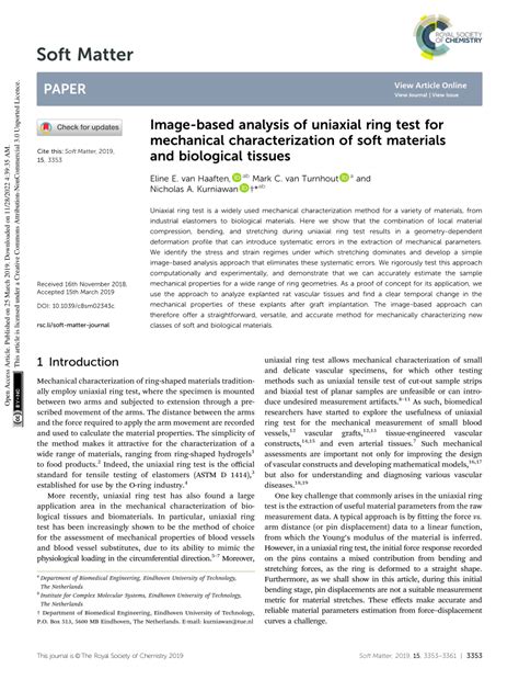 mechanical testing of soft tissues|soft tissue characterization.